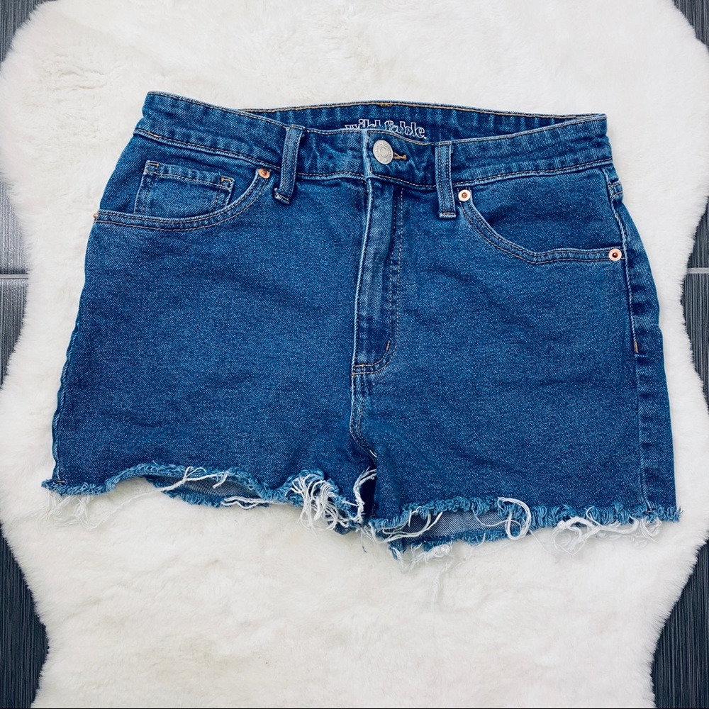 Wild Fable High Rise Ripped Mom Shorts